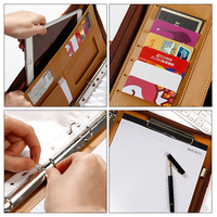 Agenda A4 réutilisable et carnets de notes Vente en gros Agenda à plier personnalisé Poche de voyage d'affaires avec calculatrice Carnet
