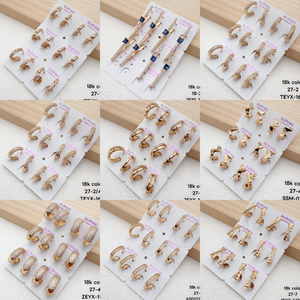 <span class=keywords><strong>Pendientes</strong></span> de Aro XUPING con Baño de Oro de 18K y Circonitas Completas, <span class=keywords><strong>Pendientes</strong></span> Huggie de Lujo Brillantes con Zirconia para Fiesta, Venta al por Mayor - Product Image 6