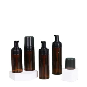 MUESTRA GRATUITA Botella de Espuma Limpiadora Personalizada de 100 ml, Botella de Espuma Ámbar de 4 oz, 5 oz, 6 oz, 200 ml, Botella con Bomba para Cosméticos, Jabón, PET, para Adultos - Product Image 6