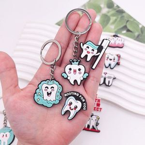 Cute PVC Cartoon Medical Keychain for <b>Nurses</b>, Custom Soft Rubber Key Ring Bag Charm Promotional <b>Gift</b> - Product Image 3