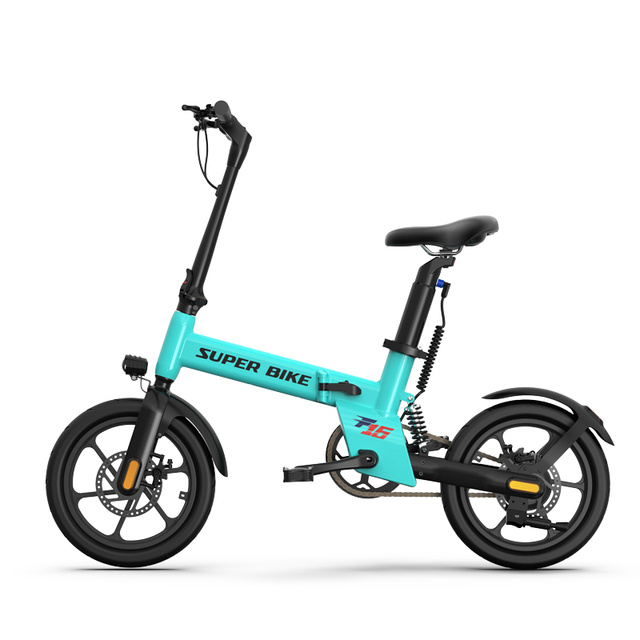 Super Light Aluminum Frame 16inch Folding Electric Bike 350W 36V Brushless Motor  Disc Brake Foldable City Electric Bike