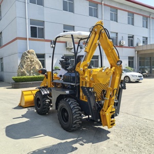 Máy xúc đào bánh lốp <span class=keywords><strong>mini</strong></span> 4x4 chạy dầu, máy đào đất, máy kéo, máy xúc, máy nạp bán - Product Image 2