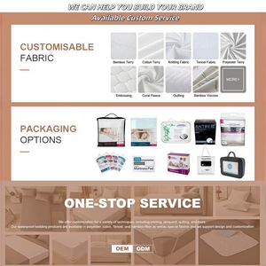 Oeko-Tex Jiasi 100% コットンニットマットレスパッドプリント防水ベッドカバーフルサイズマットレスプロテクタープレーン工場サプライヤー - Product Image 4