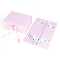 Boîte cadeau magnétique personnalisée avec logo, emballage en papier pliable avec ruban, boîte de luxe pour fleurs et présentation en magasin