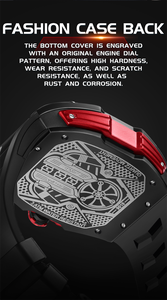 Nouvelle montre à quartz pour homme SVJ 9019 2025, chronographe de luxe, design moteur tendance, bracelet en silicone de 22 mm, boîtier en alliage, cadeau - Product Image 3