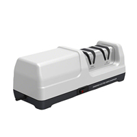 Affûteur de couteaux électrique à deux étapes, grain moyen 400-800, tension universelle 110-240V, base stable, utilisation durable SJ2201M