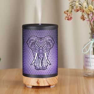 Diffuseur d'arômes en forme d'éléphant 93x157mm, humidificateur de 100ml, type brume en métal noir pour bureau et maison - Product Image 2