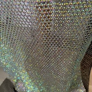 Bán buôn căng đàn hồi lưới vải hotfix Tinh thể thủy tinh Rhinestone cắt tỉa lưới lưới <span class=keywords><strong>TRIM</strong></span> cho giày phụ kiện may mặc - Product Image 6