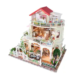 定制礼品玩具屋豪华迷你小房子模型玩具屋迷你木质工艺品屋