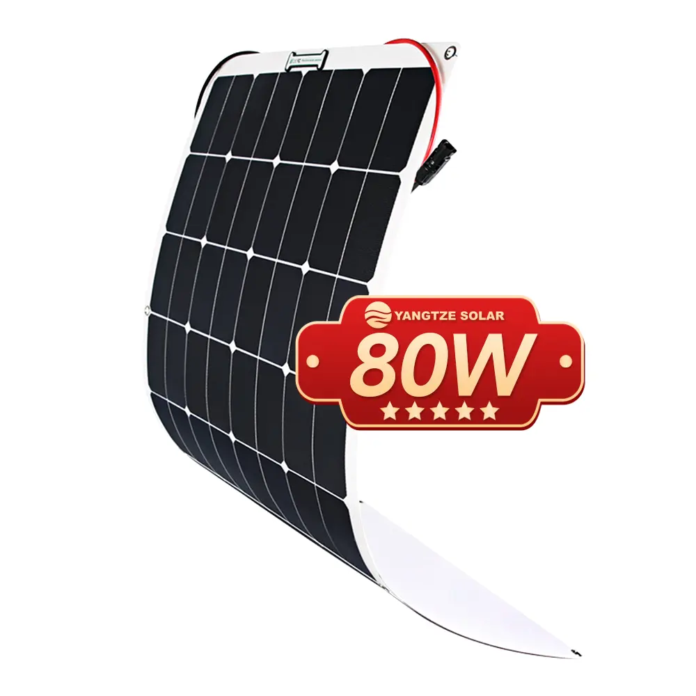 40w 50w 60w 80w 24v semi flexible portable solar panel etfe with free shipping for camping