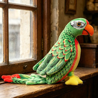 Jouets en peluche perroquet colorés personnalisés de haute qualité, animaux en peluche doux en forme d'oiseaux du zoo, en coton PP, cadeau pour enfants, vente en gros