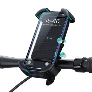 USAMS 360 Rotating Universal Mountain Phone Mount Handlebar Electric E Bike Mobile Phone Holder For Bike And Motorcycle