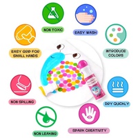 Marqueur à points lavable non toxique 12 couleurs stylos marqueurs à peinture à points Kit de peinture à colorier pour les tout-petits Bingo Daubers Supplies