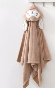 Bán Sỉ Khăn Tắm Trẻ Em Có Mũ Siêu Mềm Khăn Tắm Mềm Lông Cừu San Hô Polyester - Product Image 4