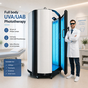 Lámpara UV Médica Certificada en EE. UU. de 311nm UVA UVB para Fototerapia de Cuerpo Completo para Vitiligo, Psoriasis y Pitiriasis <span class=keywords><strong>Rosea</strong></span> - Product Image 1