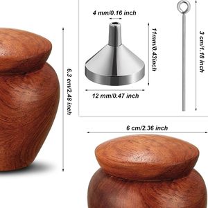 Urna Moderna de Luxo em Madeira Maciça Ecológica Feita à Mão para Cinzas de Animais (Cães e Gatos) com Logotipo Personalizado - Product Image 2