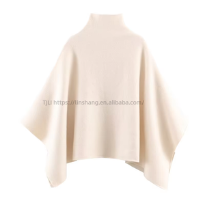 เสื้อคลุมสตรีแบบคอตั้ง - เสื้อคลุมทรงหลวมแบบไม่สมมาตรแฟชั่น - Product Image 6