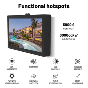 <span class=keywords><strong>Monitor</strong></span> LCD 4K ad Alta Luminosità IP65 Impermeabile per Pubblicità Esterna, Pannello Display Digitale, Segnaletica Digitale 55 Pollici - Product Image 2