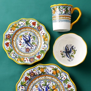 Household Exquisite Hand-painted Steak Irregular Plate with Floral Pattern - Product Image 5
