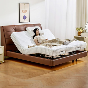 Smart Bed Multifunctional Adjustable Electric Bed With Headboard And Zero Pressure <b>Mattress</b> For Bedroom - Product Image 1