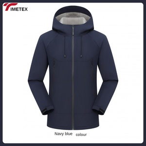 TIMETEX-Chaqueta ajustada deportiva personalizada para exteriores, transpirable, suave, resistente al viento, con revestimiento impermeable, logotipo <span class=keywords><strong>de</strong></span> <span class=keywords><strong>invierno</strong></span> teñido liso - Product Image 3