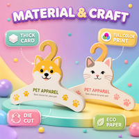 Cintre en carton imprimable, robuste, réutilisable et écologique pour vêtements d'animaux de compagnie – Fournisseur personnalisé