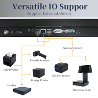 Système de point de vente pour restaurant Gilong, écran tactile, caisse enregistreuse, Windows/Linux, Intel Core I5/i3, terminal de paiement hors ligne, imprimante de reçus