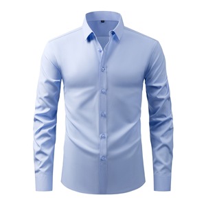 Camisas <span class=keywords><strong>de</strong></span> Manga Larga con Cuello Alto para Hombre, <span class=keywords><strong>Camisa</strong></span> Morada Informal <span class=keywords><strong>de</strong></span> <span class=keywords><strong>Vestir</strong></span>, Uniforme para Personal, Ropa Económica, Bajo MOQ, Diseño Personalizado - Product Image 3