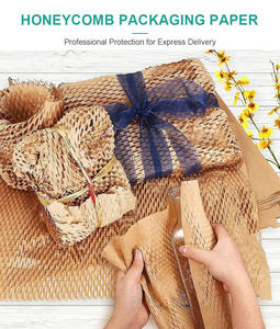 Ingrosso 12 "x 328 'Eco Friendly <span class=keywords><strong>carta</strong></span> <span class=keywords><strong>da</strong></span> imballaggio a nido d'ape involucro bianco <span class=keywords><strong>marrone</strong></span> nero rotolo di <span class=keywords><strong>carta</strong></span> a nido d'ape Kraft - Product Image 3