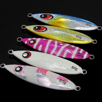 Señuelo de Pesca HESSEN Big Jig Luminoso de 40g-350g para Agua Salada, Señuelos de Natación para Pesca de Lubina, Jigs Metálicos de Plomo para Pesca Lenta