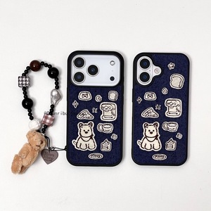 Funda de Teléfono a Prueba de Golpes con Bordado de Denim y Diseño de Cachorro West Highland para iPhone 17 Pro Max 16 15 14 para Chicas - Product Image 5