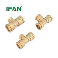 Raccord en laiton à filetage femelle IFAN, raccords à compression en laiton, union à connexion rapide, accessoires pour la plomberie et l'alimentation en eau