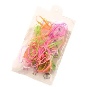 Cute Hair Accessories Strong Pull Hair Ties For Kids Korean Colours Kids Elastic Hair Ties Rubber Band In Bags