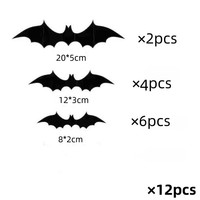 3d Stereo Pvc Plastikfolie 12er Pack Fledermaus Spinne Halloween Party liefert Kuchen Dekoration Topper Kuchen