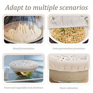 Couvre-bol à levain élastique, couvre-pâte à pain pour la fermentation, germination des céréales, levain - Product Image 5