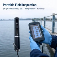 LEADMED S600-M Sensor Kualitas Air Multiparameter Portabel RS485 MODBUS dengan Meteran Genggam DC12-24V 0-50C
