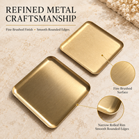 Groothandel Vierkante RVS Dessert Schaal Goud Zilver Vintage Goud Vintage Zilver Snack Gebak Serveerschaal voor Restaurant