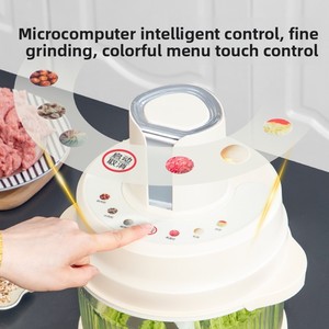 Hachoir à viande multifonctionnel en verre, pétrin à pâte, hachoir à légumes 3-en-1, mixeur pour aliments pour bébés, robot culinaire - Product Image 4