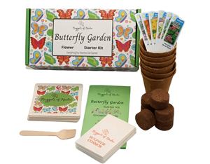 Kit <span class=keywords><strong>de</strong></span> démarrage <span class=keywords><strong>de</strong></span> jardin <span class=keywords><strong>de</strong></span> fleurs <span class=keywords><strong>de</strong></span> papillon plantes sauvages comprenant l'asclépiade Coreopsis Cosmos <span class=keywords><strong>Zinnia</strong></span> pour la culture suspendue au sol - Product Image 1