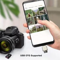 Adaptor USB C ke TF Card OTG untuk Laptop, PC, Tablet, dan Ponsel; Pembaca Kartu USB Eksternal