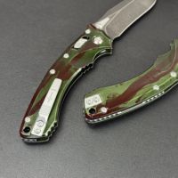 Couteau pliant Micro Tech Amphibian Ram-LOK en acier inoxydable, lame EDC DIY pour le camping, Outbreak Fluted Aluminum