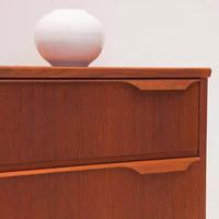 Commode haute et étroite en teck, style rétro, à 3 tiroirs, de luxe, pour chambre et salle à manger, meuble de rangement et d'appoint de chevet