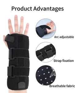 Thoáng khí ổn định ống cổ tay có thể điều chỉnh miếng bọt biển thoải mái Palm cổ tay hỗ trợ ban nhạc Bảo vệ cú đúp với bản lề nẹp - Product Image 2