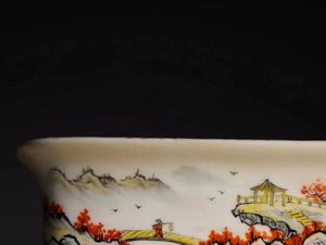 Vaso per bonsai Yixing con disegno a mano - Product Image 6