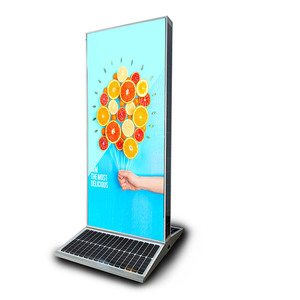 Boîte à lumière double face autoportante pour l'extérieur, nouvelle publicité rechargeable, panneau solaire pour magasin, panneau lumineux - Product Image 1