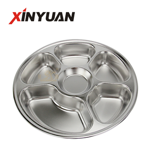 Plateau de restauration rapide cati rond en <span class=keywords><strong>acier</strong></span> inoxydable, <span class=keywords><strong>moins</strong></span> <span class=keywords><strong>cher</strong></span>, haute qualité, plaque métallique ronde, plateau de restauration rapide - Product Image 2