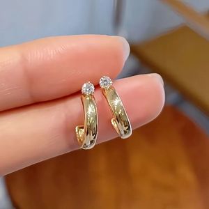 Xinfly 18K Gold Jewelry Custom Engraved Hoop <b>Earrings</b> Fashion Stud Bulk Order Free Gift <b>Box</b> with MOQ 2 Pairs Wholesale - Product Image 1