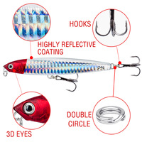 Coulée coulant crayon en plastique dur appât 10g 14g 18g 24g artificiel Abs méné dur leurres de pêche attirail Stickbait Top eau