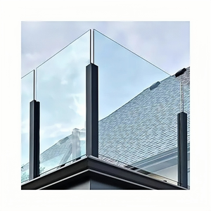 Système de garde-corps en verre sans cadre avec poteaux en alliage d'aluminium, profilé en aluminium pour clôture de <span class=keywords><strong>piscine</strong></span>, balustrade de balcon et <span class=keywords><strong>escalier</strong></span> - Product Image 1