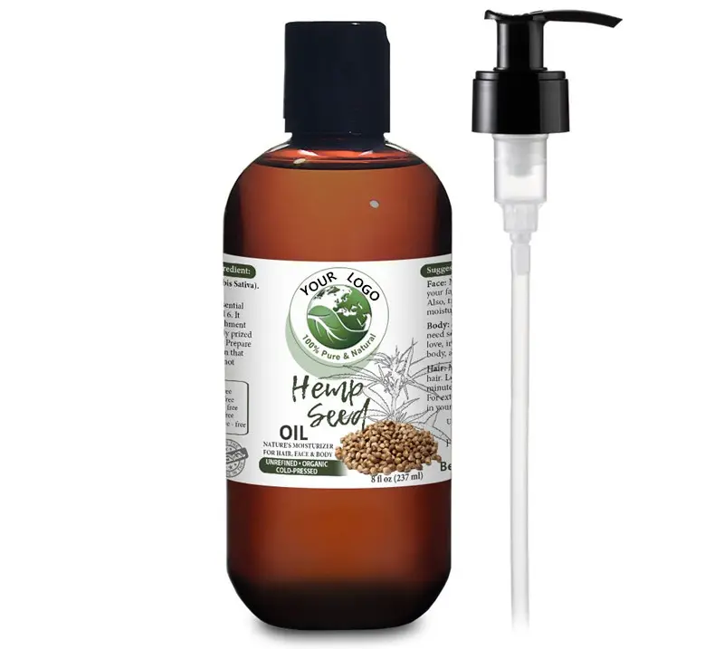Suero de aceite de semilla de cáñamo natural para el cuidado de la piel, producto de salud hidratante